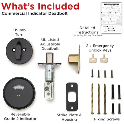 Commercial Grade Vacant Occupied Bathroom Lock Deadbolt for Restaurants