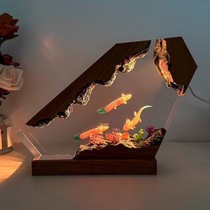 Flying Dragon Resin Lamp