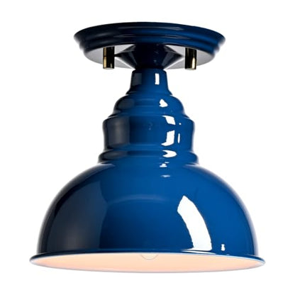 Flush Mount Ceiling Light Farmhouse Industrial Metal Dome Shade