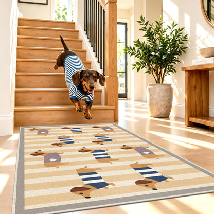 Waterproof 3x5 Runner Rug Non Slip Floor Runners for Dogs (Sau Beige / 3' x 5' (Runner))