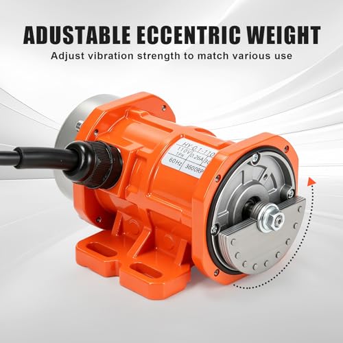 Vibration Motor 30W Concrete Vibrator Single Phase 110V AC 3600RPM Vibrating Motor with US Power Plug & Switch for Shaker Table Soil Sifter (30W)