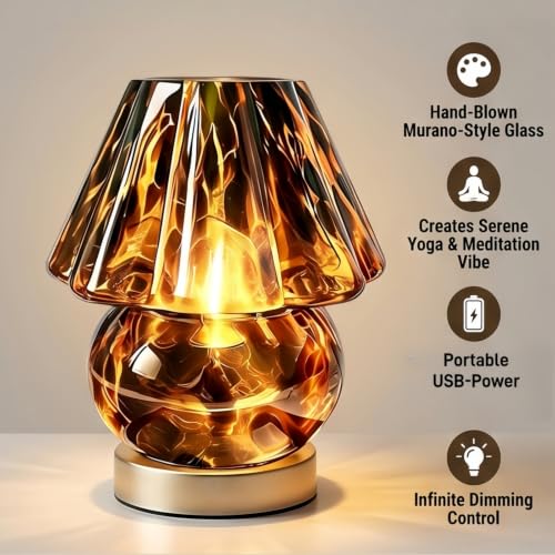Glass Mushroom Lamp