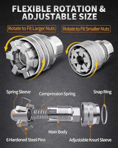 Universal Socket Wrench Adjustable Socket Drill Adapter