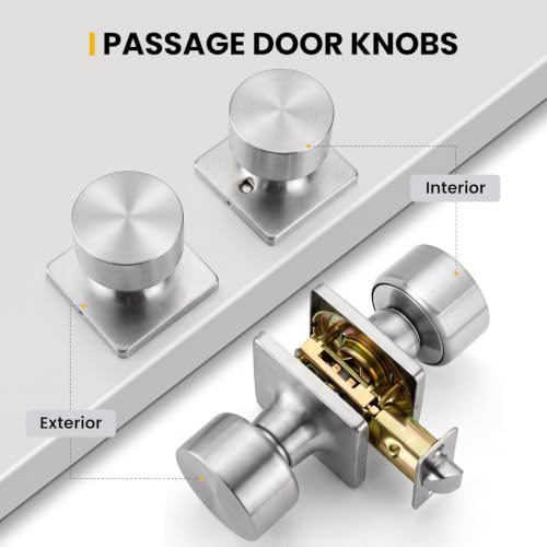 Brushed Nickel Closet Door Knobs (Brushed Nickel)