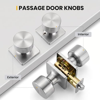 Brushed Nickel Closet Door Knobs (Brushed Nickel)
