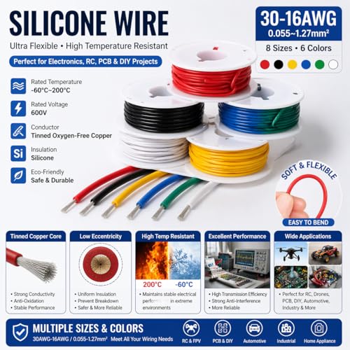 30 AWG Silicone Hook Up Wire Kit