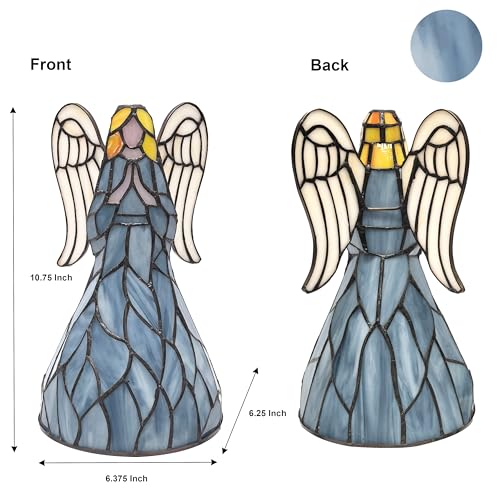 10.75” Tiffany Style Angel Figurines LED Lamp