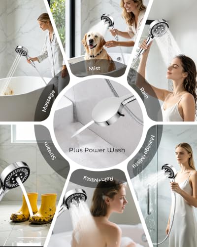 Shower Head with Handheld (B-Chrome / Rectangular 12")