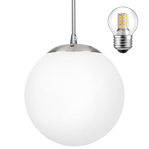 6" Modern Globe Pendant Light Mid