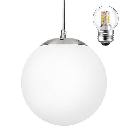 6" Modern Globe Pendant Light Mid