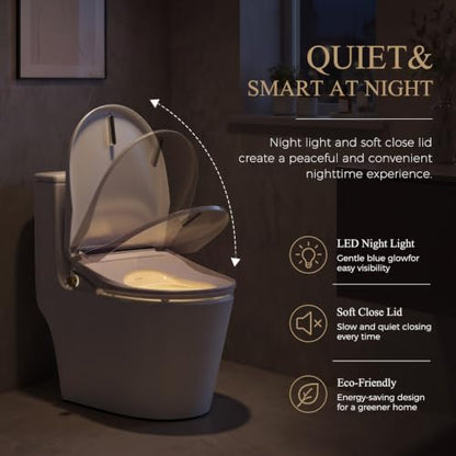 Electric Bidet Toilet Seat with Instant Warm Water