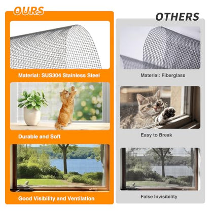 Paudao 16 Wire 18 Mesh High Definition Stainless Steel Window Screen