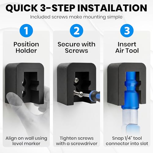 1 4" Air Tool Holder Wall Mount
