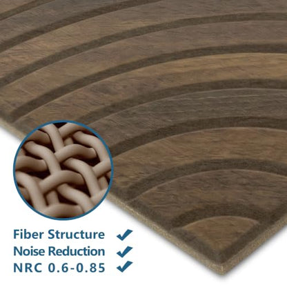 16 Pack Acoustic Wall Panels (Walnut)