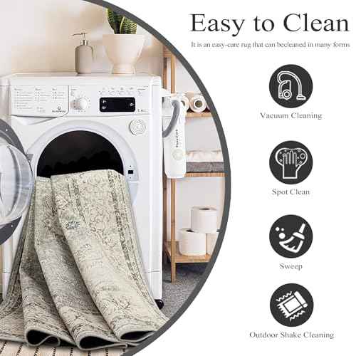 Washable Area Rug 8×10 for Living Room (Grey / 8' x 10' (Rectangular))