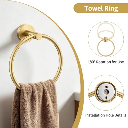 5 Piece Bathroom Accessories Set 24 Inch Bathroom Towel Bar