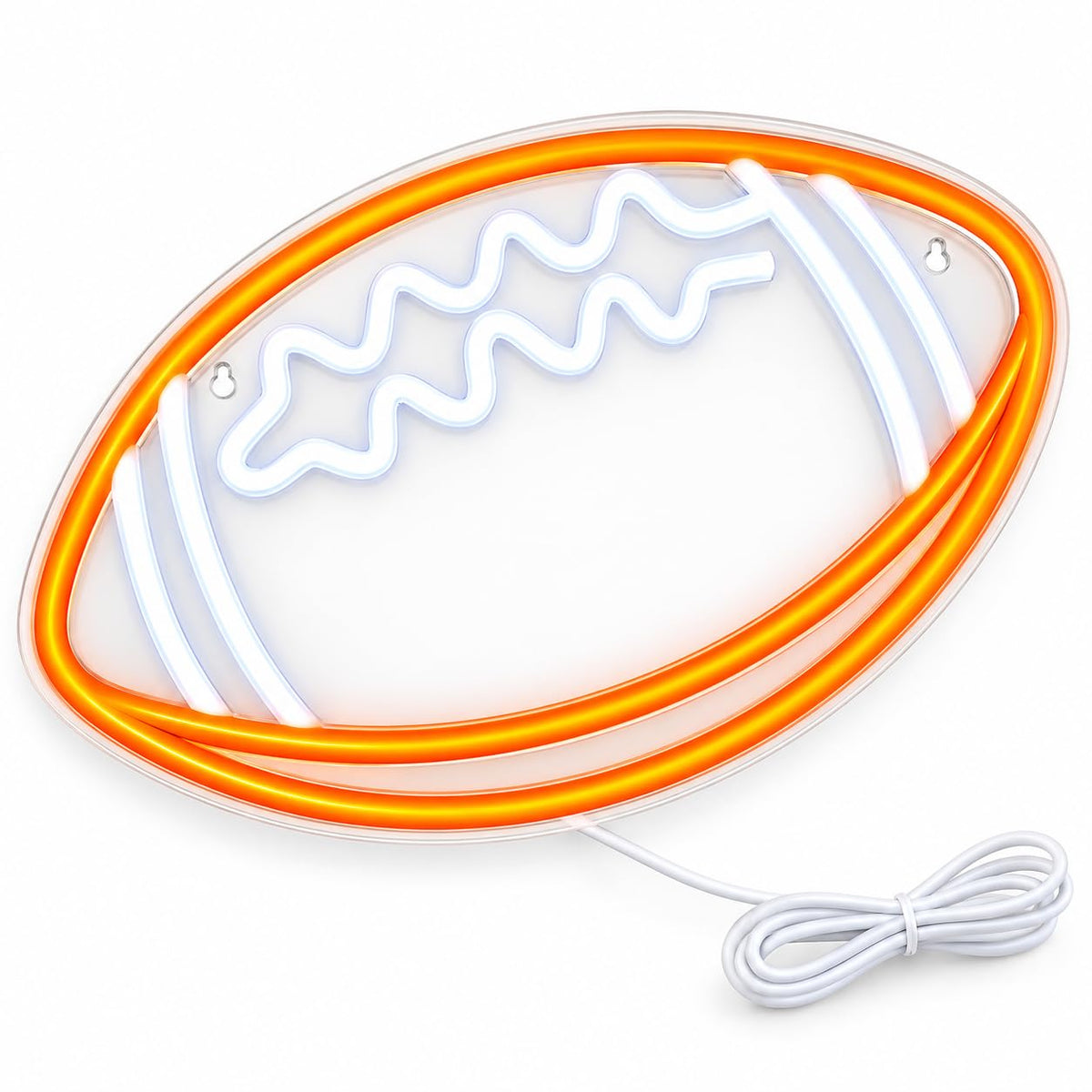 Football Neon Sign (football-brown-0704)