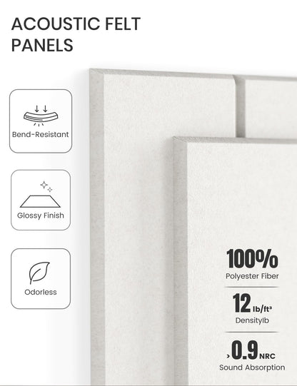 Felt Bulletin Board & Cork Board Alternative 36'' x 24'' (Milky White-1 / Bold-stripe 6-pack)