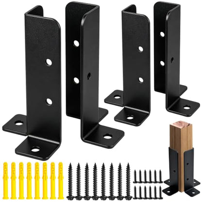 Adjustable Deck Post Anchor Brackets Kit Fit 1.5x1.5