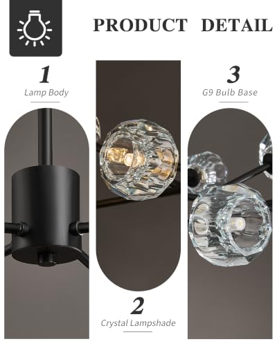 Sputnik Chandeliers for Dining Room Light Fixture Over Table