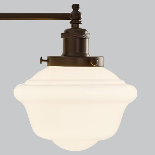 Milk Glass Wall Sconces Hardwired Wall Lamp Bathroom Vanity Light Bedroom Wall Sconces