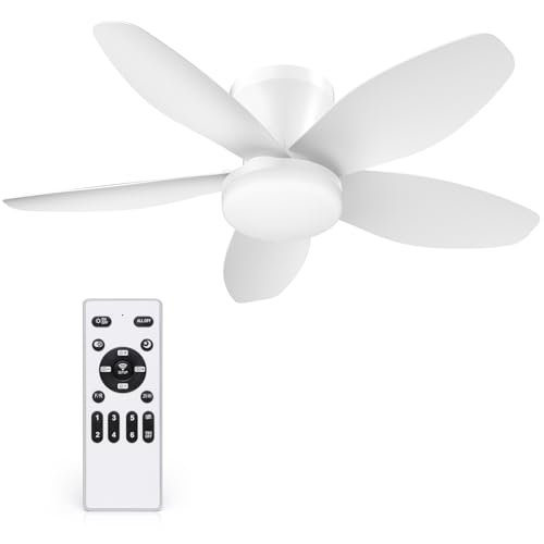 35 In Small Low Profile Ceiling Fan Light Remote