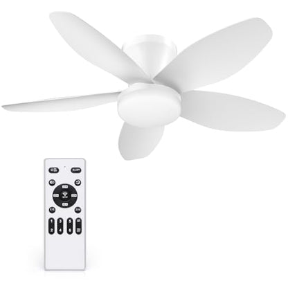 35 In Small Low Profile Ceiling Fan Light Remote