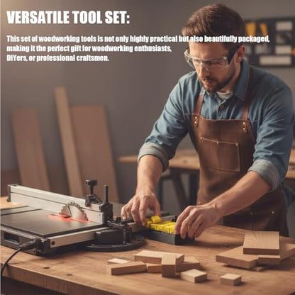 20Pcs Premium Woodworking Setup Blocks Set with Storage Case