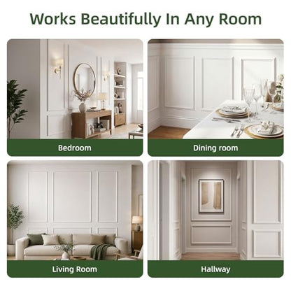 6 Pcs Pre Cut Wall Molding Kit