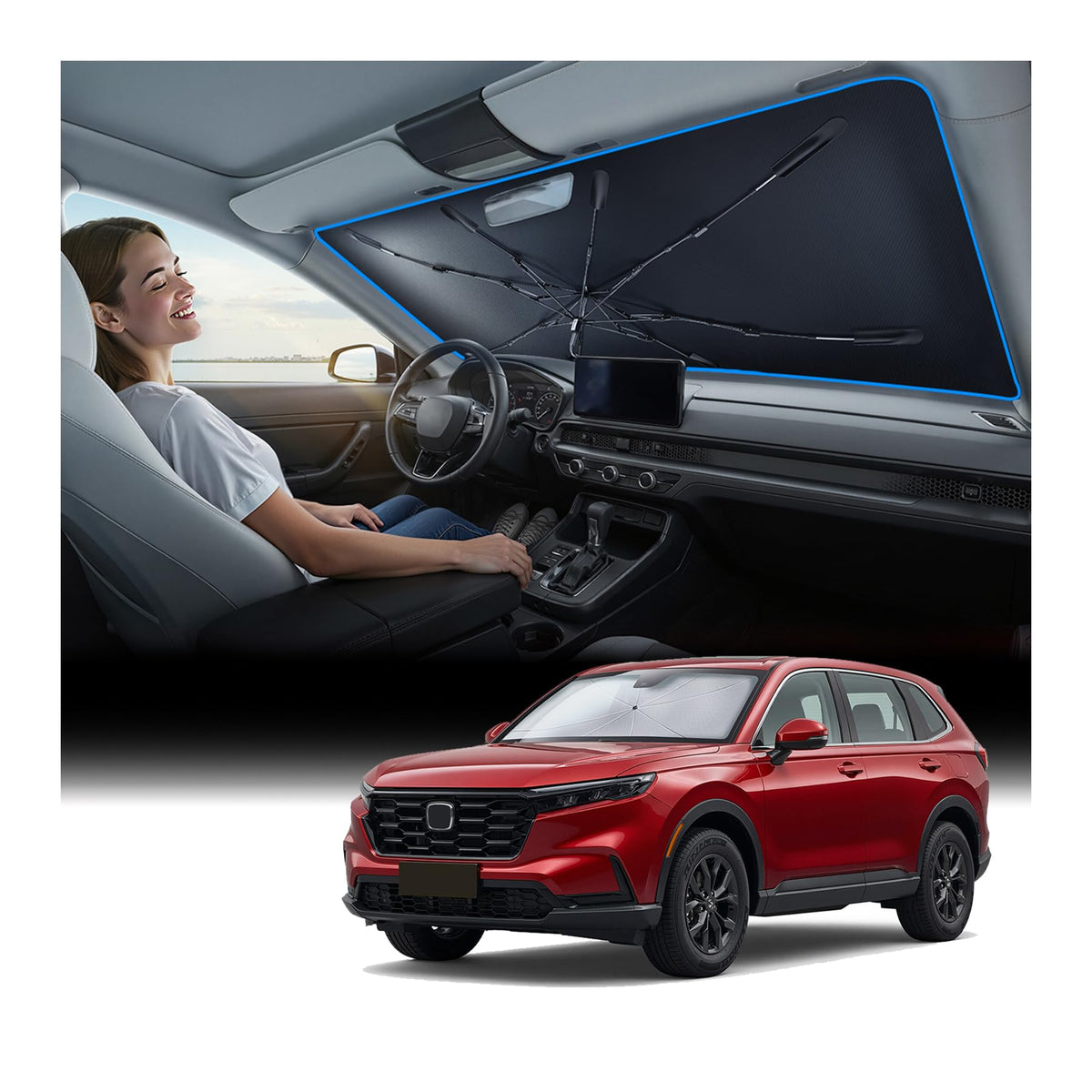 Windshield Sun Shade Umbrella for Honda CR