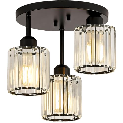 Crystal Semi Flush Mount Ceiling Light