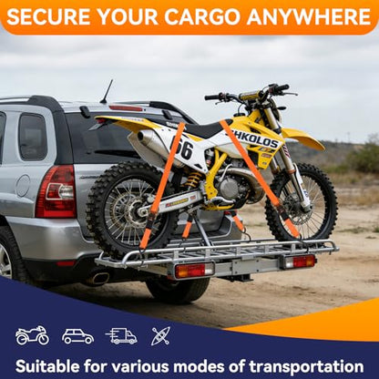 Ratchet Straps Tie Downs Heavy Duty 1500 LBS Break Strength