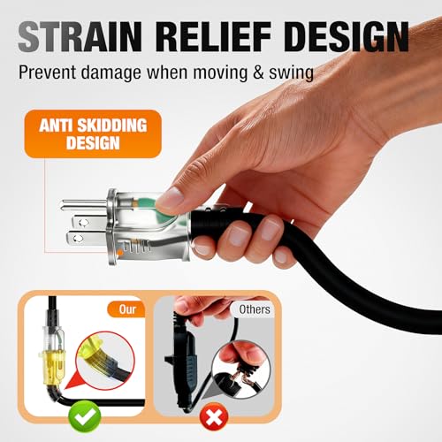 Outdoor Extension Cord 6 FT Waterproof