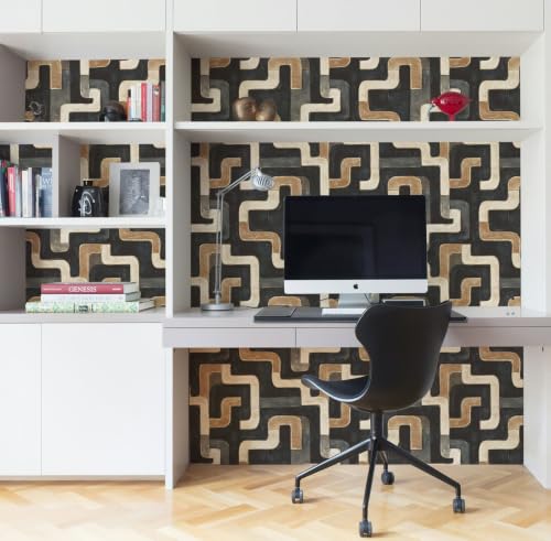 Mid Century Modern Peel and Stick Wallpaper (17.7" x 236")