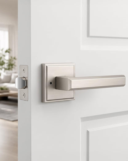 Door Knob with Lock (Nickel)
