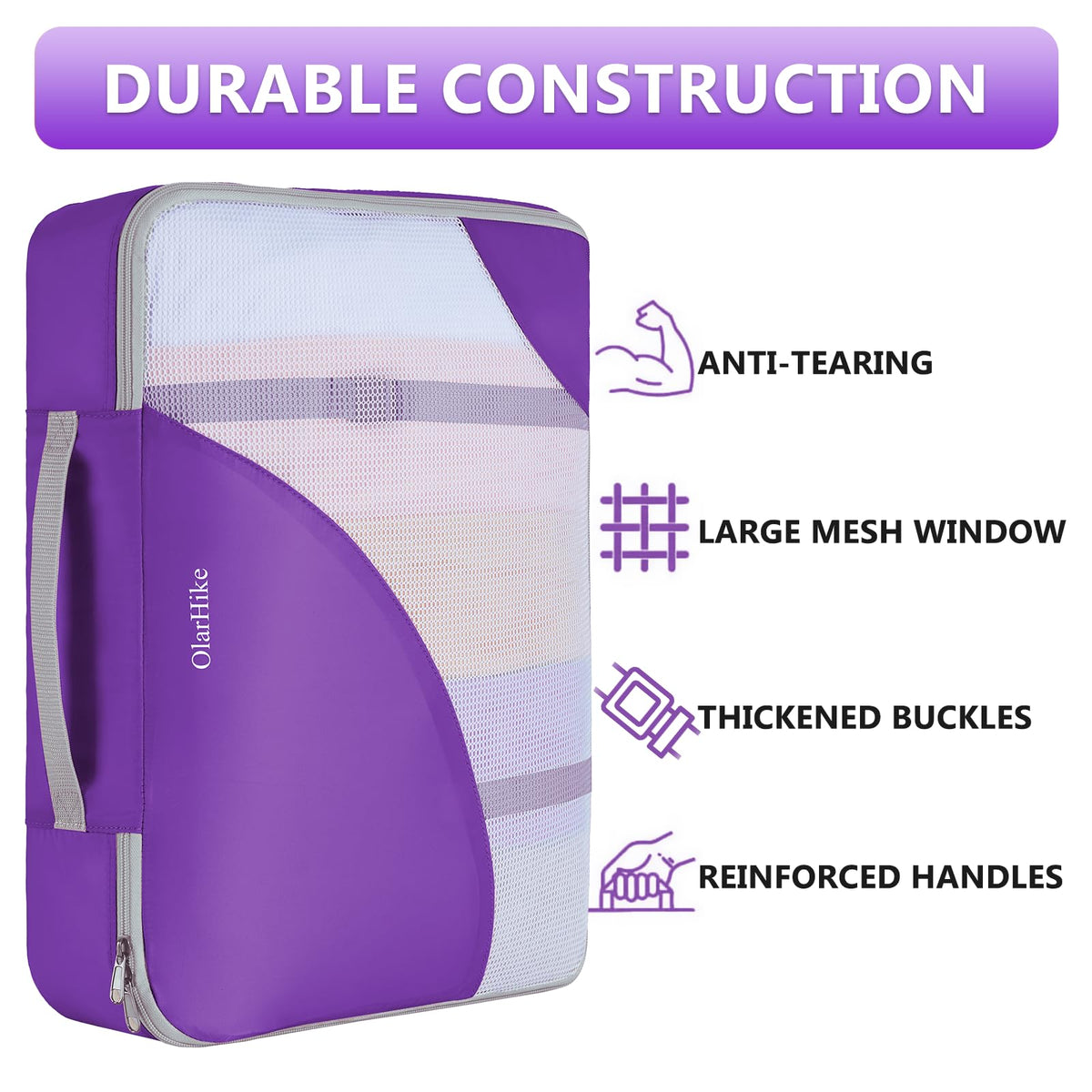 Packing Cubes for Travel (10 Purple)