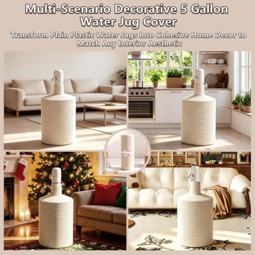 Woven Jute Water Jug Cover for 5 Gallon Bottles Water Dispenser