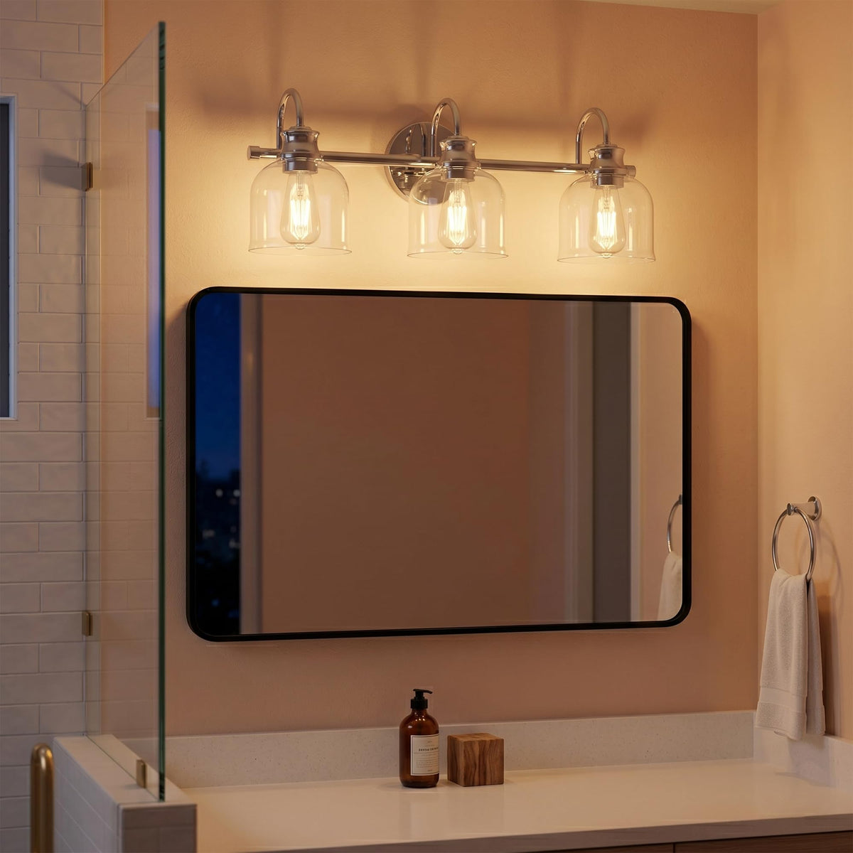 3 Lights 24" Bathroom Vanity Light Fixtures (Chrome / 3 Lights)