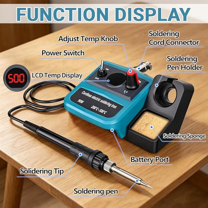 Cordless Soldering Iron for Power Tool Battery