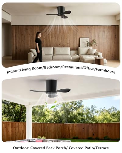 Ceiling Fan No Light 25In Flush Mount Ceiling Fans Without Lights 6