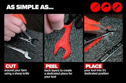 Foam Inserts Cut & Peel Foam Inserts Compatible With DeWalt TSTAK & Stanley ProStack Boxes