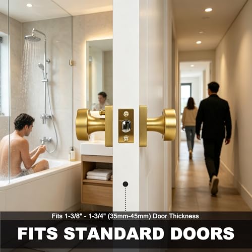 Interior Privacy Door Knob (Matte Gold)
