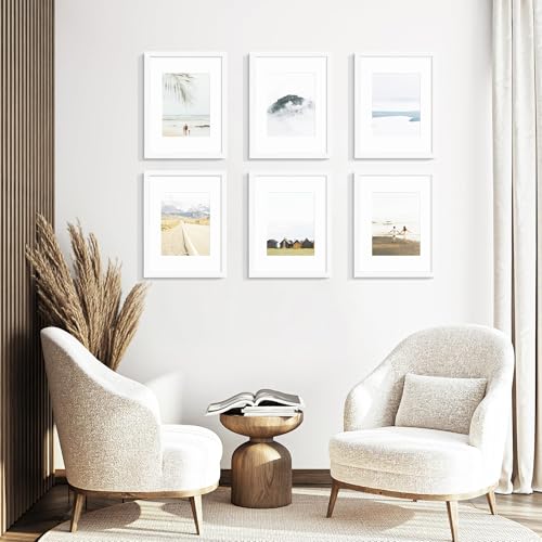 12x16 Solid Wood Frame Set of 12 (White Wood Grain / 12x16)