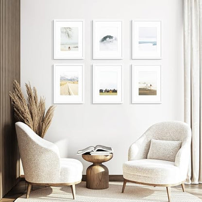 12x16 Solid Wood Frame Set of 12 (White Wood Grain / 12x16)