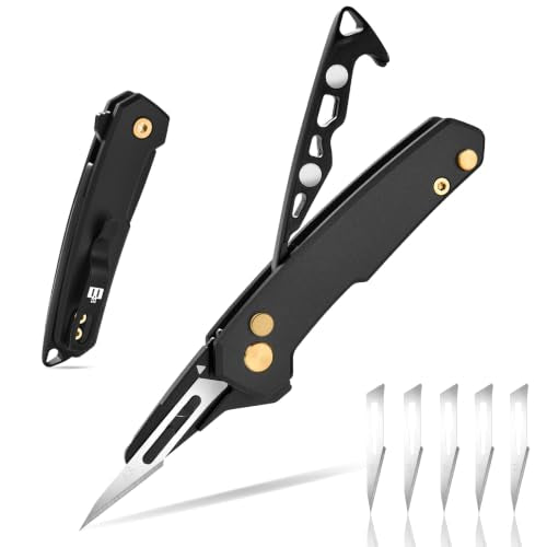 folding utility knife with blade storage