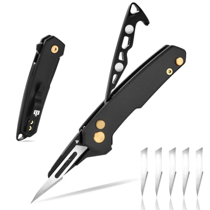 folding utility knife with blade storage