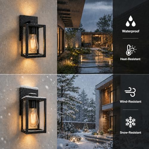 Classic Outdoor Wall Sconce with Clear Glass Shade