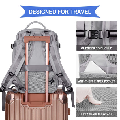 Travel Backpack For Women Men (Grey / 25 liters)