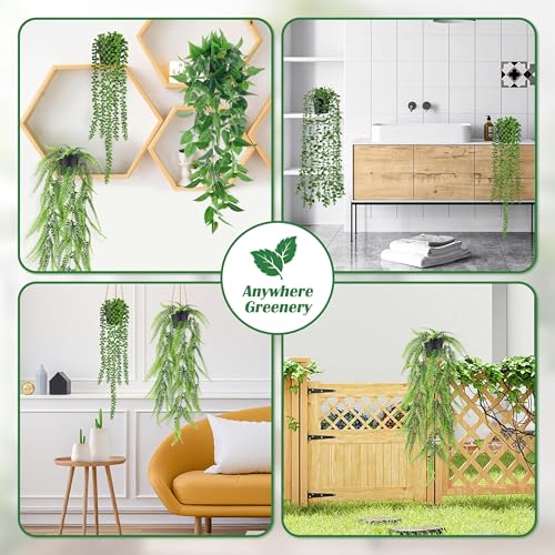 Fake Plants Hanging Artificial Ivy Vine Faux Eucalyptus Hanging Plants