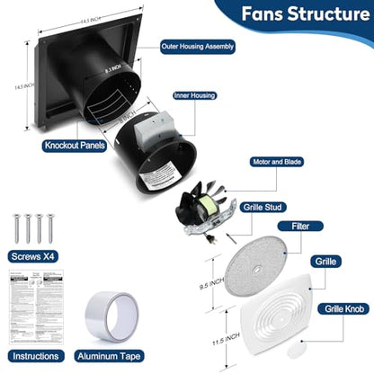 Through Wall Exhaust Fan